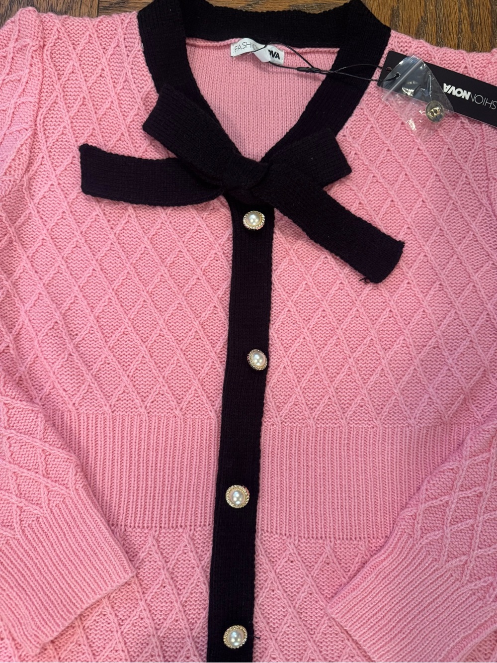 Fashion Nova Pink & Black Knit Mini Dress - Picture 5 of 5